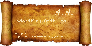 Andaházy Azálea névjegykártya